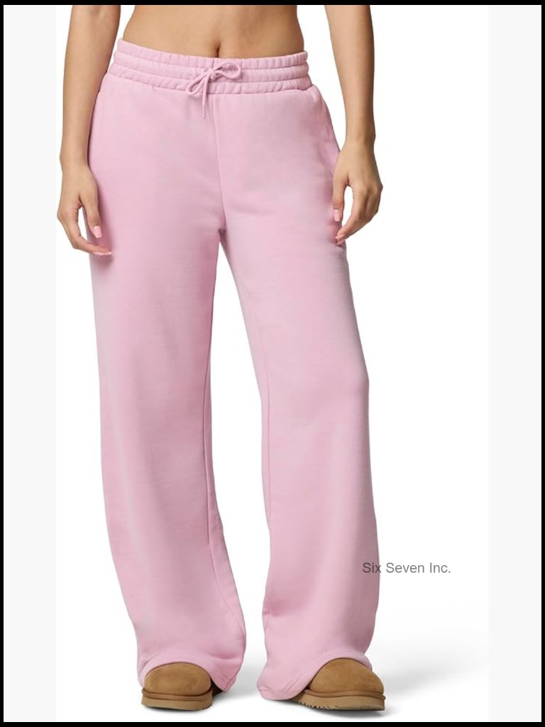 Wide Leg Sweatpants Lightweight Terry Cotton Drawstring Side Pockets
